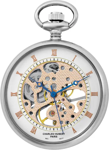 Miniatura 4 de Charles-Hubert, reloj de bolsillo mecánico de cara abierta de París, Blanco, Mecánico