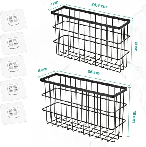 Miniatura 2 de 2 unidades de organizador para puerta de gabinete, organizadores de tapa autoadhesivos para cajas de almacenamiento dentro del gabinete, organizador