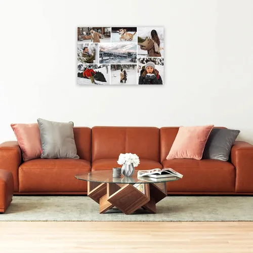 Miniatura 2 de CCWACPP Impresiones de collage en lienzo con tus fotos para familia, boda, bebé, mascota, perro, imagen en lienzo personalizada, foto personalizada