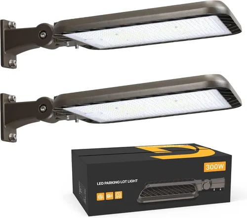 Miniatura 9 de Luz LED de estacionamiento de 300 W, instalación rápida, luz de caja de zapatos de montaje de brazo ajustable 5000K, 45000lm luz del atardecer al