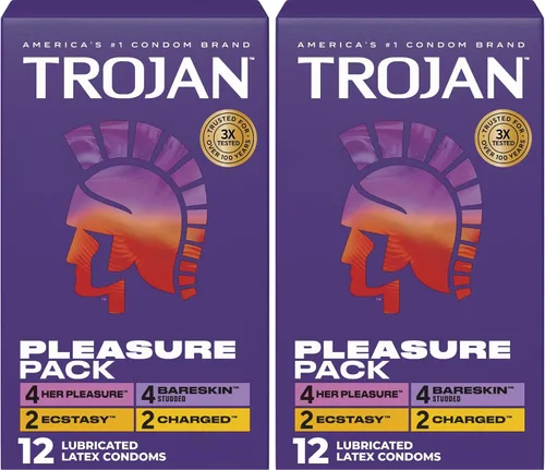 Miniatura 19 de Trojan Bareskin - Preservativos finos, paquete variado Everythin, condón de látex lubricado, 10