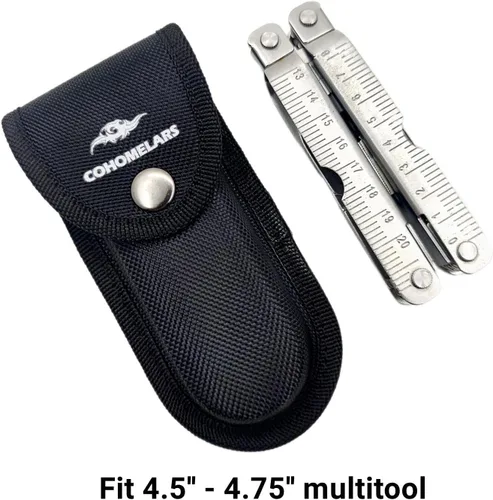 Miniatura 2 de Bolsa de nailon (tamaño mediano) para multiherramienta de 4.5 a 4.75 pulgadas, funda de nailon de transporte horizontal para cuchillos plegables