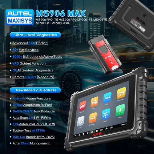 Miniatura 2 de Autel Escáner MaxiSys MS906MAX OBD2, mucho mejor que MS906 Pro, 2026 MS906 MAX hasta MS906S MS906BT MS908, codificación ECU, 3000+ prueba activa
