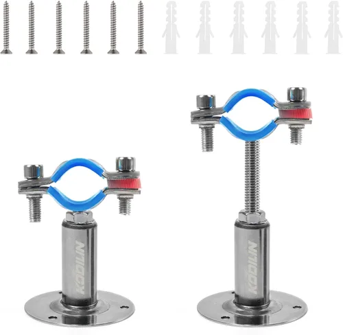 2 soportes de tubo de montaje en pared mejorados, abrazadera de tubo de montaje en pared de acero inoxidable 304 adecuada para tubería OD de 3/4