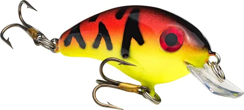 Miniatura 17 de Strike King Señuelo de pesca Bitsy Pond Minnow Crankbait, 3/32 oz, irresistible para los peces Chartreuse con espalda negra