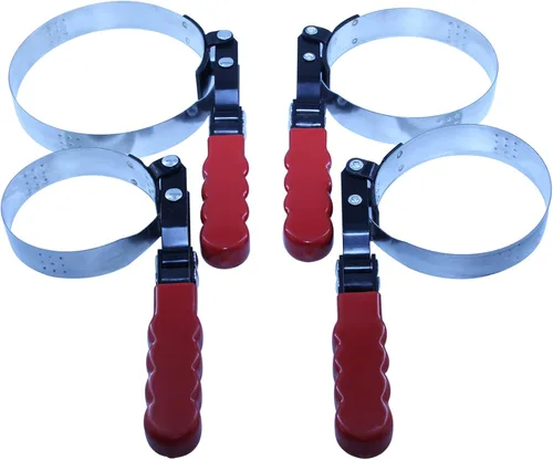 Juego de 4 llaves de filtro de aceite, pinza giratoria de 180 grados para un mejor acceso, aprieta automáticamente en el filtro