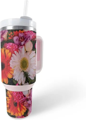 Miniatura 20 de MightySkins Skin - Vaso de vinilo compatible con Stanley The Quencher H2.0 FlowState de 40 onzas, mosaico de cebra, protectora, duradera y única