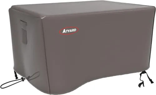 Miniatura 16 de Atyard Cubierta cuadrada para fogata de gas, 36 pulgadas de largo x 36 pulgadas de ancho x 24 pulgadas de alto, impermeable, resistente al viento