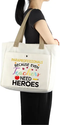 Miniatura 4 de MBMSO Bolsa de maquillaje paraprofesional porque incluso TCH necesita héroes regalos de agradecimiento paraprofesional regalos de paraeducador