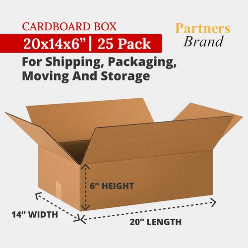 Miniatura 2 de Seleccione un tamaño: cajas planas marca Partners., Kraft, 25