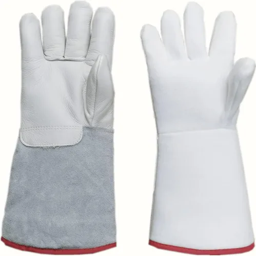 Miniatura 10 de Inf-way Guantes criogénicos de baja temperatura LN2 guantes protectores de nitrógeno líquido de almacenamiento en frío Guantes de seguridad
