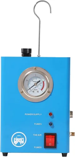 Miniatura 8 de Detector de fugas de humo automotriz, máquina de humo con medidor de presión de bomba de aire integrado, detector de fugas de humo de 12 V CC