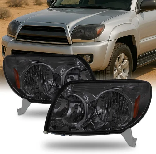 Miniatura 8 de AKKON - Para Toyota 4Runner Sport SUV reemplazo negro faros delanteros conductor/pasajero faros delanteros par nuevo