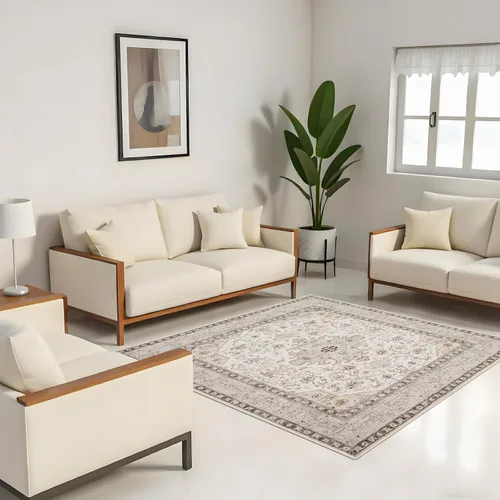 Miniatura 50 de Alfombras de área 9x12 para sala de estar: Alfombra oriental lavable de 108 pies cuadrados para dormitorio - Alfombra de pelo bajo ultra delgada