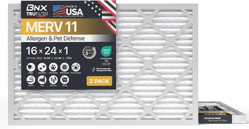 Miniatura 48 de BNX TruFilter - Filtro de aire MERV 11 de 18 x 20 x 1 pulgadas (paquete de 6) – Fabricado en Estados Unidos – Defensa contra Alérgenos Filtro