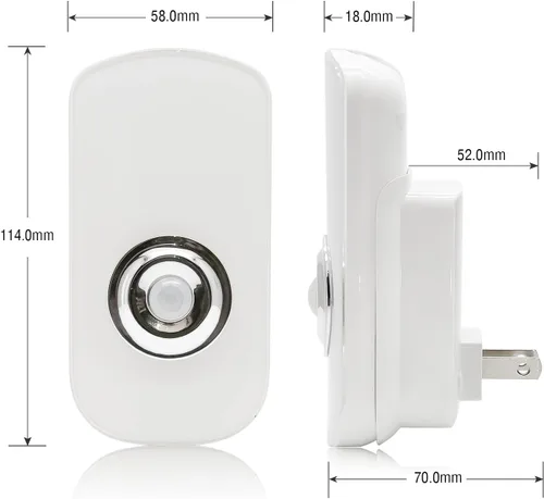 Miniatura 3 de Sensky Luz Nocturna con Sensor de Movimiento 3-en-1 Enchufable, Linterna Recargable, Luz de Emergencia para Dormitorio, Baño, Sala de Estar