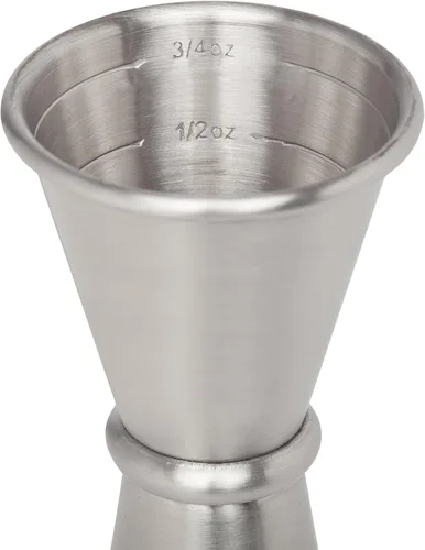 Miniatura 2 de HIC Kitchen Barra de cóctel doble de estilo japonés, acero inoxidable 18/8, para mezclar y medir cócteles artesanales, 0.5 a 2 onzas