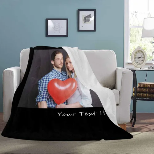 Miniatura 3 de D-Story Manta personalizada con foto, entrega al día siguiente, hecha en EUA, Manta de collage personalizada, haz una manta personalizada