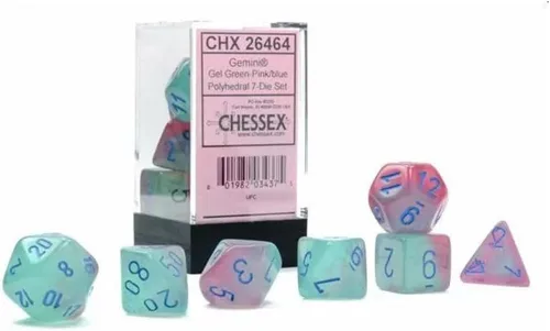 Gemini - Juego de dados poliédricos | Juego de 7 dados en una variedad de tamaños diseñados para juegos de rol | Dados de alta calidad para juegos