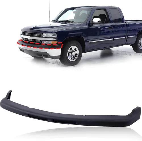 Miniatura 9 de CarPartsDepot Barra frontal del parachoques negro Compatible con 1999-2002 Silverado 1500 2500 3500 y 2000-2006 Suburban/Tahoe GM1002375 12335826