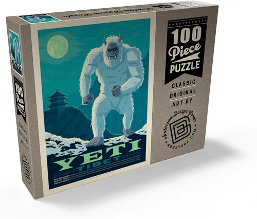 Miniatura 2 de MyPuzzle Mythical Creatures: Yeti, póster vintage, rompecabezas de 100 piezas para adultos