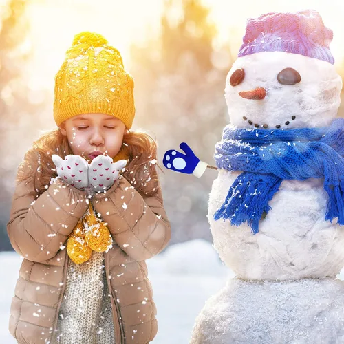 Miniatura 7 de SATINIOR 12 pares de manoplas elásticas mágicas para niños pequeños, unisex, guantes de punto para Navidad, Multicolorido