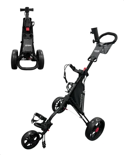 Caddytek CaddyLite 11.5 V3 Carrito de Golf Push - Carrito de Bolsa de Golf Plegable de Aluminio Ligero de 3 Ruedas con Marco de Cuatro Pliegues,