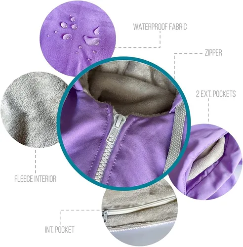 Miniatura 6 de MACAR Parka de natación impermeable con forro polar, ideal para actividades junto a la piscina y al aire libre