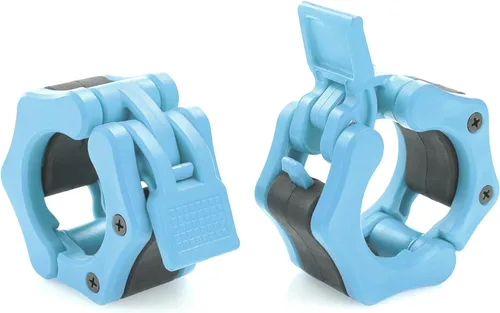 Miniatura 12 de Abrazaderas/Collares de Barra Olímpica de Liberación Rápida Par de Clips de Peso para Barra de 2 Pulgadas AZUL