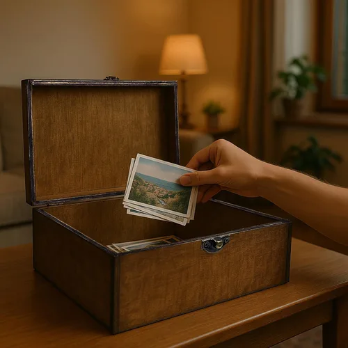 Miniatura 5 de Caja grande de madera para recuerdos, caja de madera para recuerdos, para bodas, caja de recuerdos grabada, caja de almacenamiento decorativa