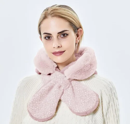 Miniatura 27 de Gorros de invierno para mujer, pasamontañas, bufanda, para clima frío, conjunto para mujer, gorro con capucha