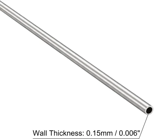 Miniatura 3 de uxcell Tubo de acero inoxidable 316, tubo de 0.039 in de diámetro exterior de 0.006 in de grosor de pared de 9.843 in de longitud, 2