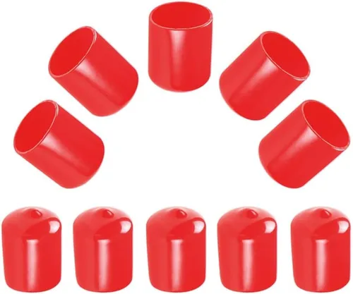 Miniatura 9 de Cubierta de tapa de extremo redondo de goma de 0.59 pulgadas (0.591 in), protectores de rosca de tornillo de PVC flexible de tubería de tubería