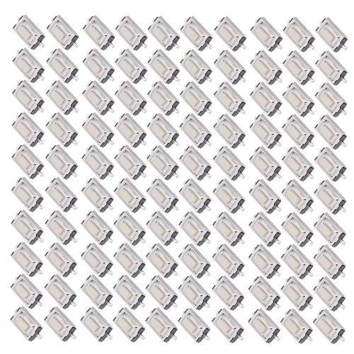Miniatura 8 de Interruptor de botón táctil momentáneo, 100 interruptores de botón táctil de 0.118 x 0.236 x 0.098 in de alta sensibilidad de respuesta rápida Micro