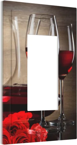 Cubiertas de Tomacorrientes Copa de Vino Copas de Vino Rosa Roja Placa de Pared de 1 Gang Cubierta de Interruptor de Luz Basculante Individual