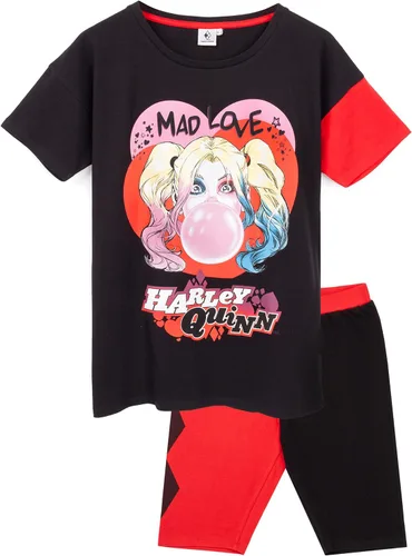 Miniatura 4 de DC Comics Harley Quinn Pyjamas Womens Mad Love T-shirt & Cycling Short Set