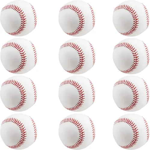 Miniatura 8 de Rarapop Blank Standard Baseball Balls, Official Size 9 Inch Leather Covered Practice Baseball Training Ball for League Play, Pitching, Hitting