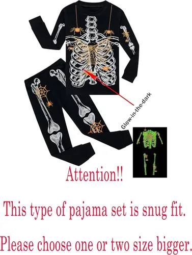 Miniatura 2 de Family Feeling Conjunto de pijama de 2 piezas para niños y niños pequeños, 100% algodón