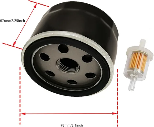 Miniatura 3 de 49065-7007 49065-0721 Filtro de aceite de repuesto para Kawasaki FX600V FR691V FR730V FR651V FR541V FR600V FS730 FS451V FS481V John Deere GY20577