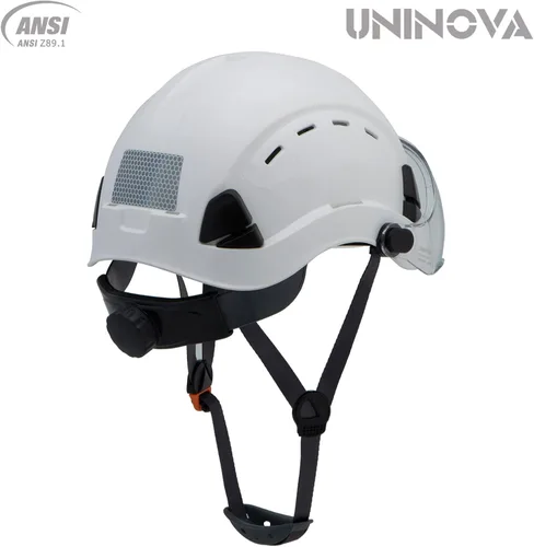 Miniatura 4 de Casco duro OSHA con visera ANSI Z89.1 aprobado ventilado casco de seguridad Cascos De Construcción T1 Blanco Transparente