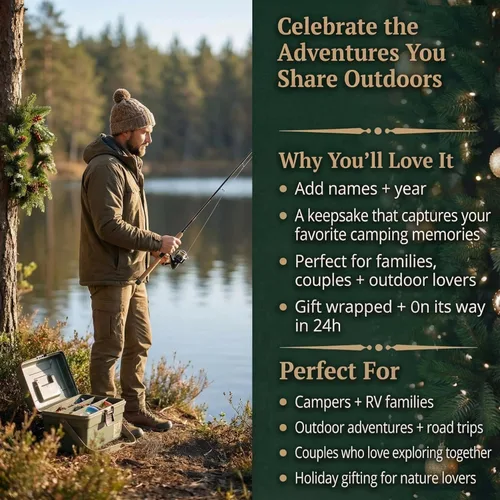 Miniatura 8 de Adorno de pesca personalizado 2026 Adornos de Navidad deportivos grabados con láser para árbol Regalo de recuerdo personalizado para pescador