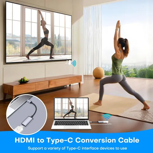 Miniatura 9 de HDMI inalámbrico para transmisión, kit de transmisor y receptor, baja latencia 1080P Full HD salida de video/audio, rango de 165 pies/50M con doble