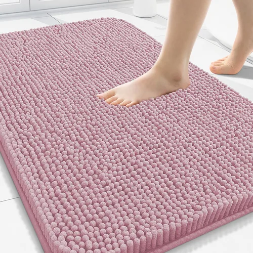 Miniatura 104 de Arotive Alfombras de baño de felpilla extrasuaves y absorbentes, de 24 x 16 pulgadas, lavables a máquina, parte trasera de goma antideslizante