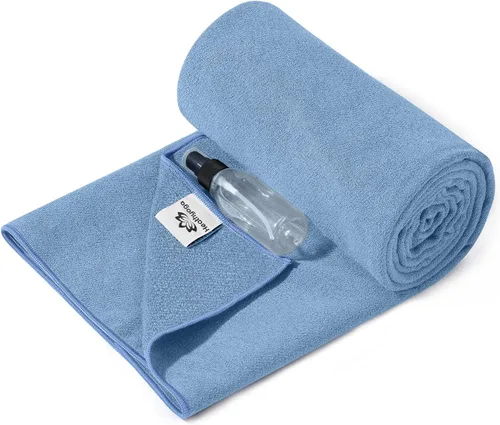 Miniatura 9 de Heathyoga Toalla de Esterilla de Yoga Antideslizante para Yoga Caliente con Agarre de Silicona y Botella de Spray Gratis, 72"X26" Extra Grande
