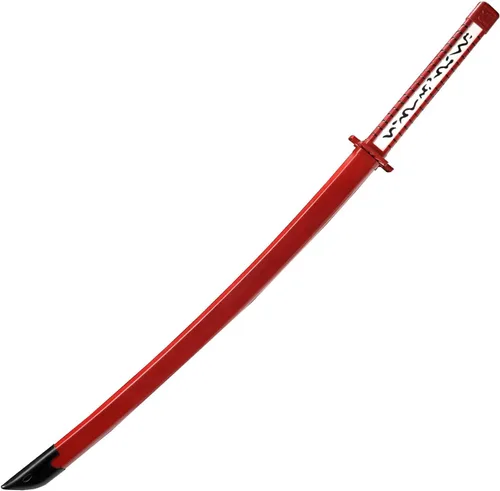 Sword fort Espada Akame de acero al carbono, hecha a mano, Katana de metal real, accesorios de anime, accesorios de cosplay, espada samurái, rojo y
