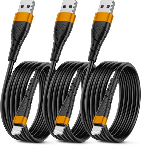 Miniatura 27 de Cable de carga corto con certificación MFi para iPhone, paquete de 3 unidades de 1 pie, 12 pulgadas para cable de carga Lightning, cable de datos