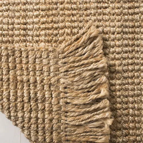 Miniatura 6 de SAFAVIEH Natural Fiber Collection - Alfombra decorativa de 4 x 6 pies, natural, hecho a mano, yute con flecos, ideal para zonas de alto tráfico