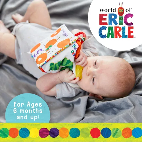 Miniatura 6 de Let's Count Soft Book – Libro sensorial suave de World of Eric Carle the Very Hungry Caterpillar Baby on the Go Clip de dentición arrugado suave