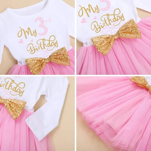 Miniatura 6 de ODASDO Juego de ropa de 2 piezas para bebés y niñas pequeñas de manga larga tutú con lazo para la cabeza
