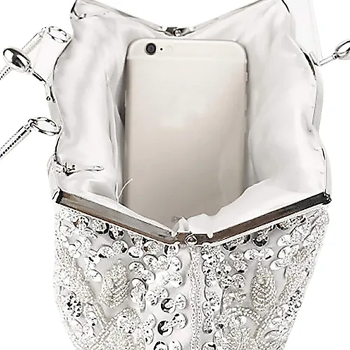 Miniatura 3 de Bolso de noche para mujer bolso de mano grande bolso de mano para mujer bolso de fiesta boda bolso para mujer negro M